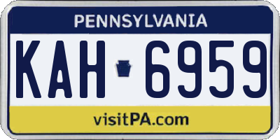 PA license plate KAH6959
