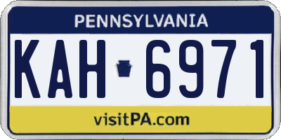 PA license plate KAH6971