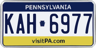 PA license plate KAH6977