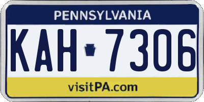 PA license plate KAH7306