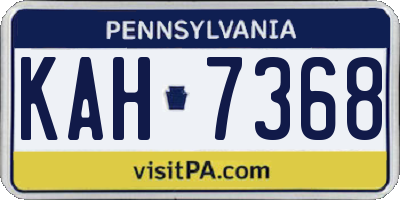 PA license plate KAH7368