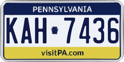PA license plate KAH7436