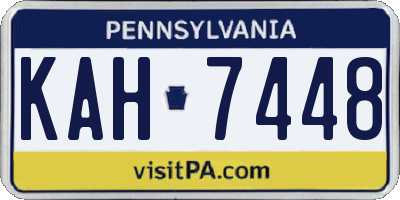 PA license plate KAH7448