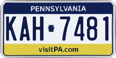 PA license plate KAH7481