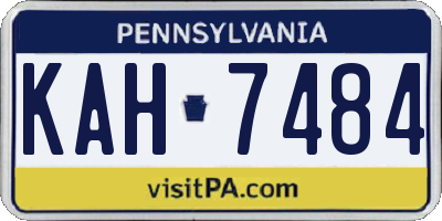 PA license plate KAH7484
