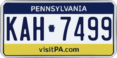 PA license plate KAH7499