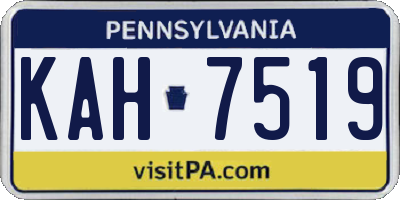 PA license plate KAH7519