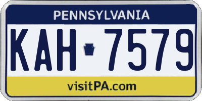 PA license plate KAH7579