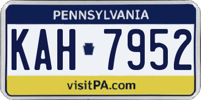 PA license plate KAH7952