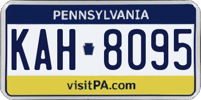 PA license plate KAH8095