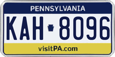 PA license plate KAH8096