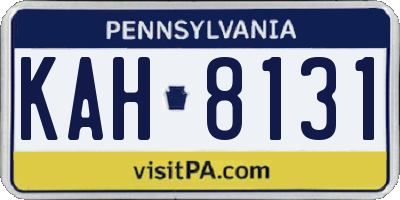 PA license plate KAH8131