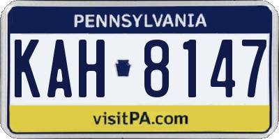PA license plate KAH8147