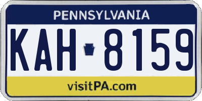 PA license plate KAH8159