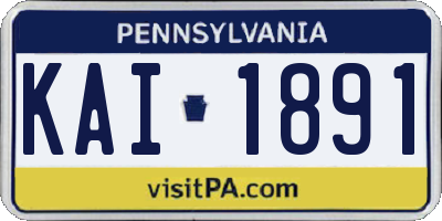 PA license plate KAI1891