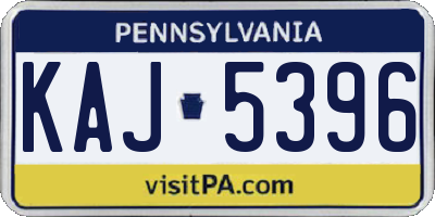 PA license plate KAJ5396