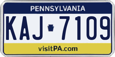 PA license plate KAJ7109