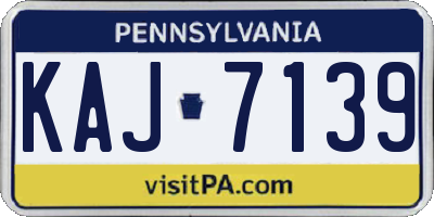 PA license plate KAJ7139