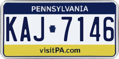 PA license plate KAJ7146