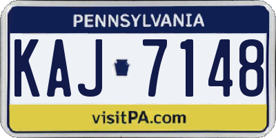 PA license plate KAJ7148