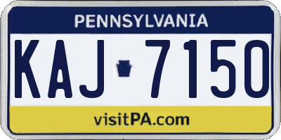 PA license plate KAJ7150