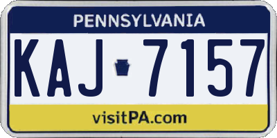 PA license plate KAJ7157
