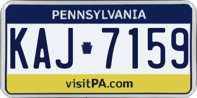 PA license plate KAJ7159