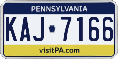 PA license plate KAJ7166