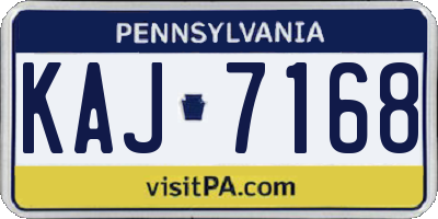 PA license plate KAJ7168