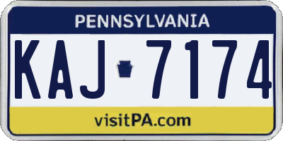 PA license plate KAJ7174