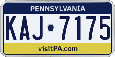 PA license plate KAJ7175