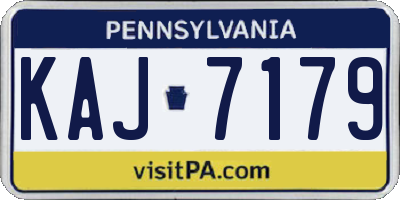 PA license plate KAJ7179