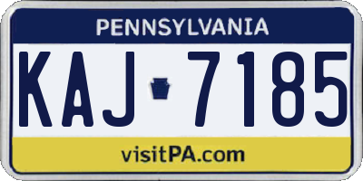 PA license plate KAJ7185