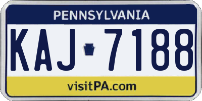PA license plate KAJ7188