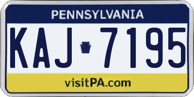 PA license plate KAJ7195
