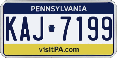 PA license plate KAJ7199