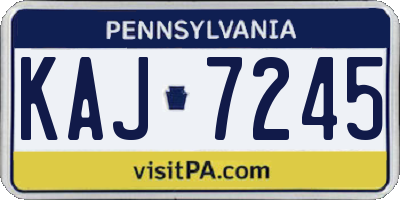 PA license plate KAJ7245