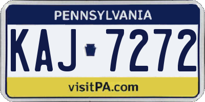 PA license plate KAJ7272