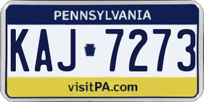 PA license plate KAJ7273