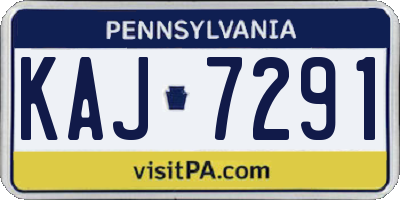 PA license plate KAJ7291