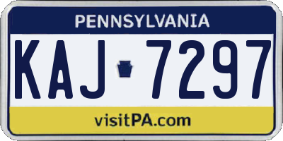 PA license plate KAJ7297