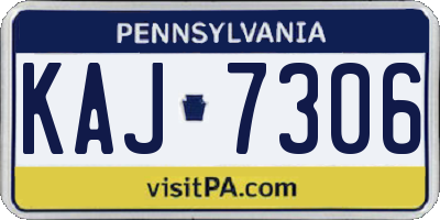PA license plate KAJ7306