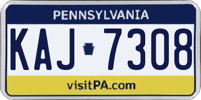 PA license plate KAJ7308