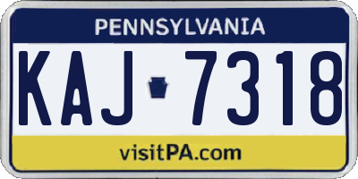 PA license plate KAJ7318
