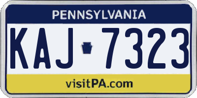 PA license plate KAJ7323