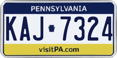 PA license plate KAJ7324