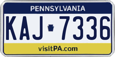 PA license plate KAJ7336