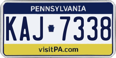 PA license plate KAJ7338