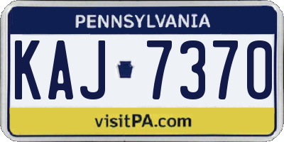 PA license plate KAJ7370