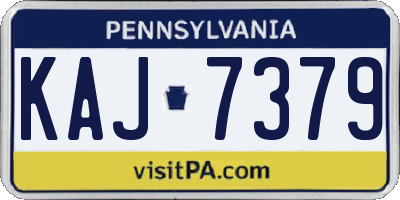 PA license plate KAJ7379